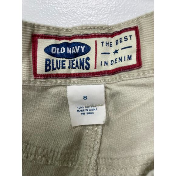 Y2K Vintage Old Navy Mid Rise Straight Leg Corduroy Jeans 100% Cotton Beige 8 - Picture 6 of 10